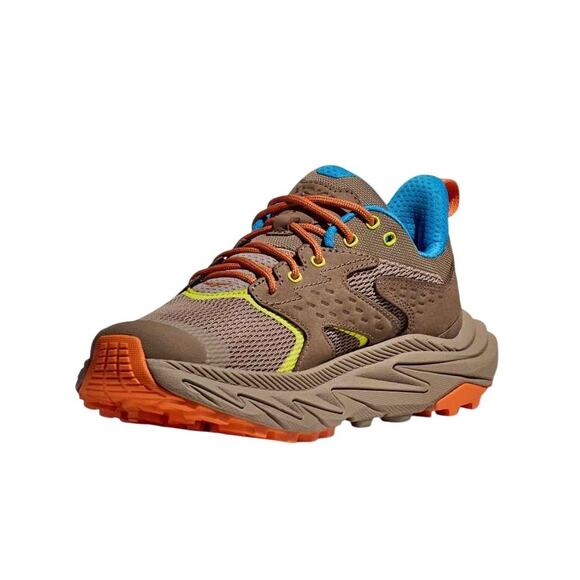 HOKA Kids Anacapa 2 Low GORE-TEX Hiking Shoes US 5.5 M Tan Nubuck Waterproof EUC
